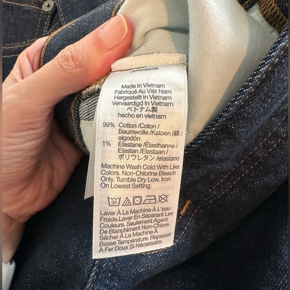 Madewell The 90’s Straight Leg Jeans in Classic Dark Indigo Wash (Size 25) - Picture 12 of 13